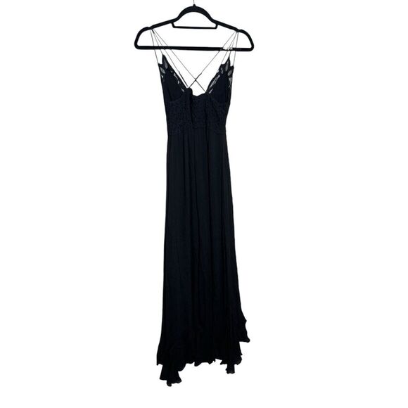 Free People‎ FP One Adella Maxi Dress Black Sz Small - Picture 3 of 6